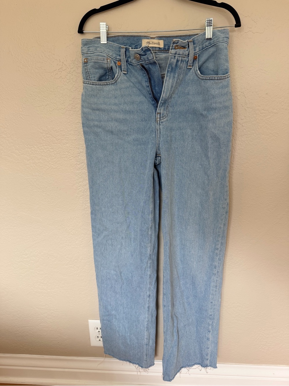 Madewell Light Blue High-Rise Straight Jeans
